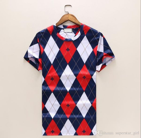 

2019 italy designer polo shirt t shirts brand snake bee floral embroidery mens polos high street stripe print polo t-shirt