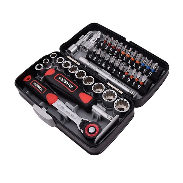 

38pcs/set universal ratchet wrench 1/4" socket screw bits torque wrench combination bit hand repairing tool