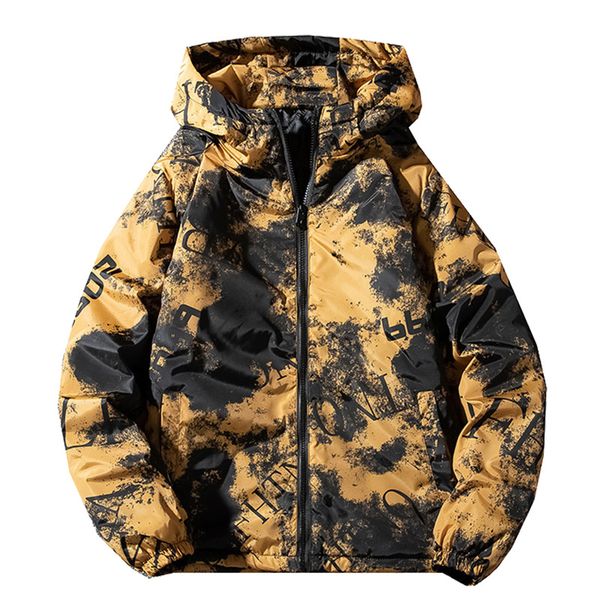 

korean style men clothing camouflage thick men jacket coat parka wiinter hip hop oversized hooded casual cotton parkas,1953, Black