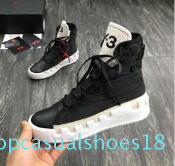 

kanye west y3 noci0003 кѬанй белй еѬнй high-top мђжкие кѬоовки водонепѬониаемй нађѬ, Black