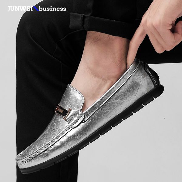 

loafers hight quality genuine leather slip on men flats driving moccasins breathable male casual shoes size 38-46 a4, Black