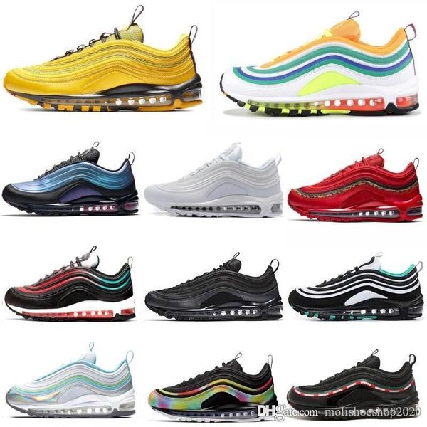 

97 mens designer casual shoes 2019 undefeated chaussures 20th anniversary white black metallic gold silver bullet sports sneakers us5-11