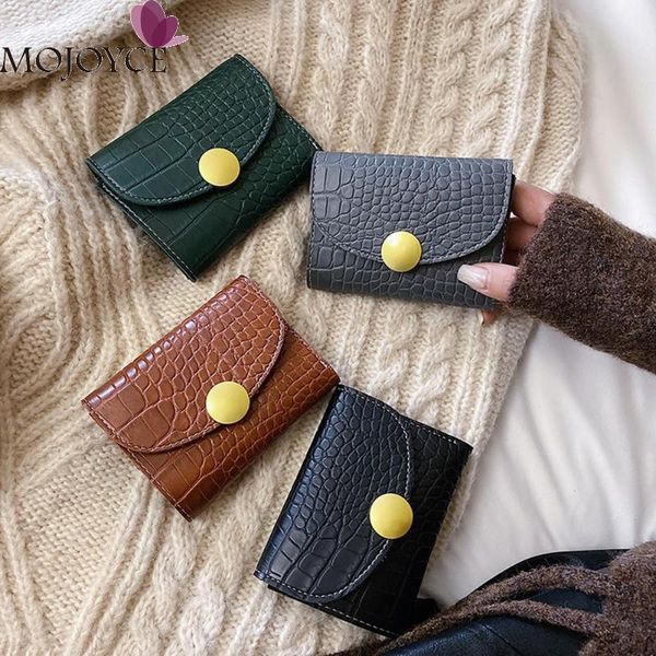 

women vintage retro mini short card bag female stone pattern pu leather small wallet pure color money purse, Red;black