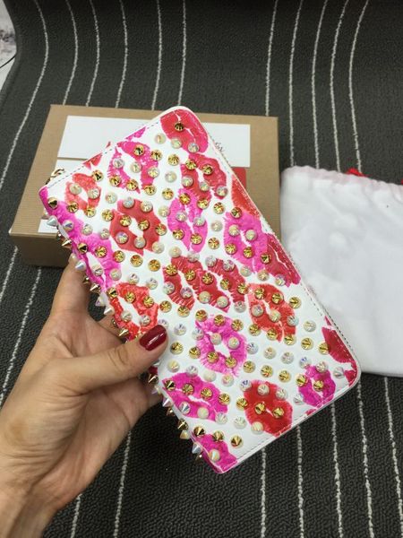 

2020 women men long wallet multicolor designer coin purse card holder original box classic zipper pocke bags, Red;black