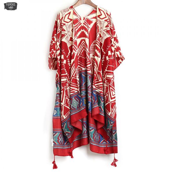 

new boho irregular printed kimono cardigan 2019 summer style women blusas casual loose bohemian blouse shirts long v-neck outerwear 8, White