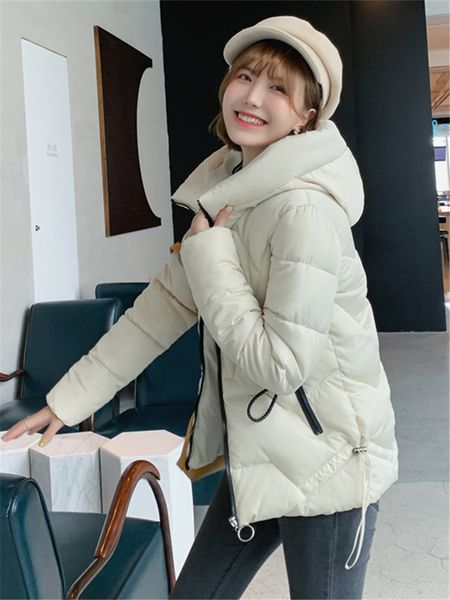 

women winter jackets coat 2019 thick warm hooded female coat women outwear jackets sweet pure chaqueta mujer invierno, Tan;black