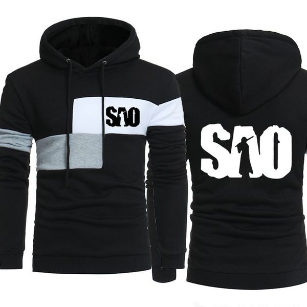 

sao sword art online winter autumn hoodies men anime printed fleece sweatshirt mens hoodies harajuku hip hop streetwear e