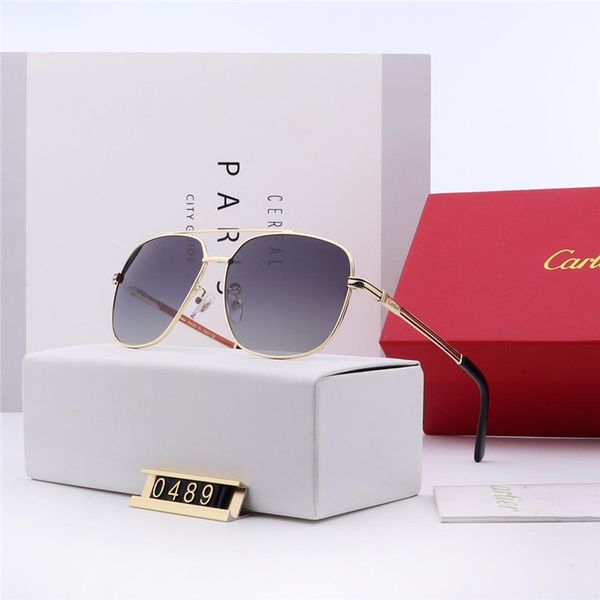 

2019 mens luxury square pilot sunglasses gold/brown gradient titanium designer fashion brand drive sun glass eyewear summer new with box, White;black