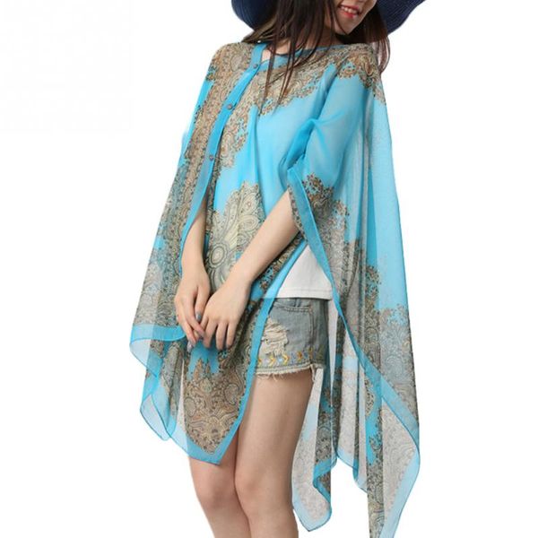 

chiffon shirt sun protection clothing shawl women long thin blouse long-sleeved clothing vacation tourism sunscreen shirt, White