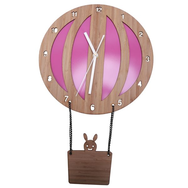 

bamboo air balloon wall clock children's room cartoon modern creative quartz table mute hanging wall clocks