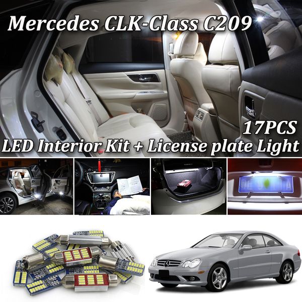 

17pcs error led interior light kit for - clk class w209 c209 clk320 clk430 clk350 clk500 clk550 (2003-2009