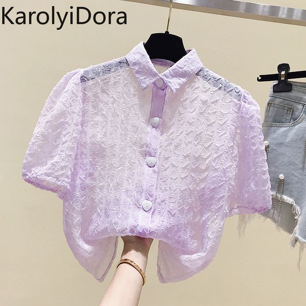 

women's 2020 summer french style fashion design silk shirt top, White