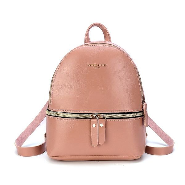 2019 New Fashion Oil Skin Small Backpack Backpack Classic Wild