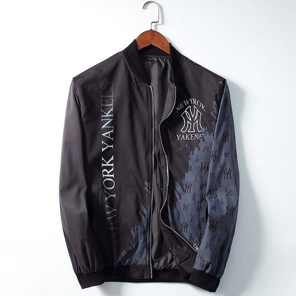 

мужской 2019 новых европейской станция осени tide brand персонализированного rhinestone вышитой куртка тонкого корейский тонкий хлопок jacke, Black;brown