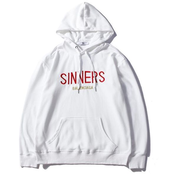 

6077 fashion appee men and women hooded sweater letters seiko box embroidery lovers hip hop jacket justin birber, Black