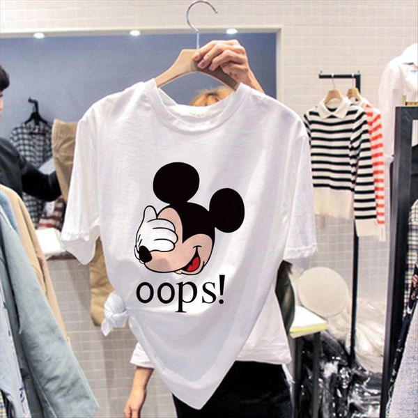 

white female 2020 loose student super fire ins cartoon short sleeve trend whitet-shirt female 2020 loose student super fire ins cartoon shor