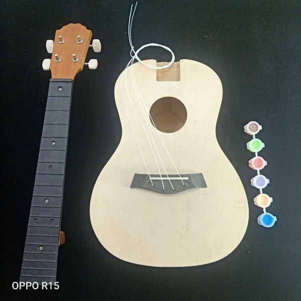 

ukulele diy kit 23 inch handmade hawaii mini guitar kids children assembly gifts musical stringed instruments accessory