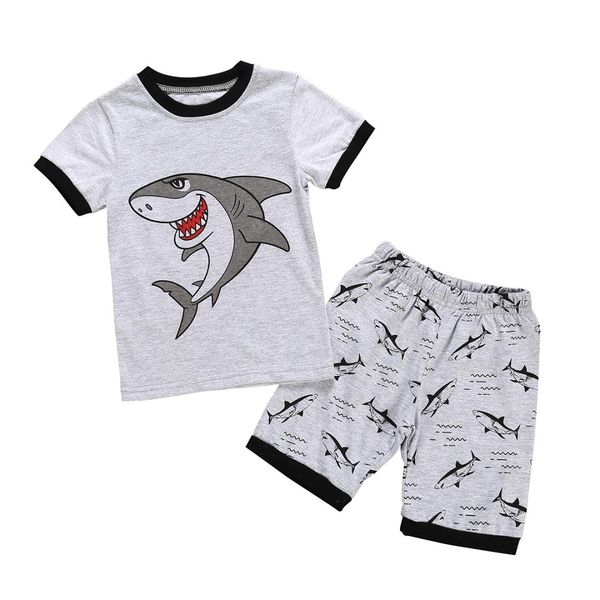 

toddler baby boy clothes set 2019 kids short sleeve t-shirt shirt + solid shorts pants summer outfit set, White