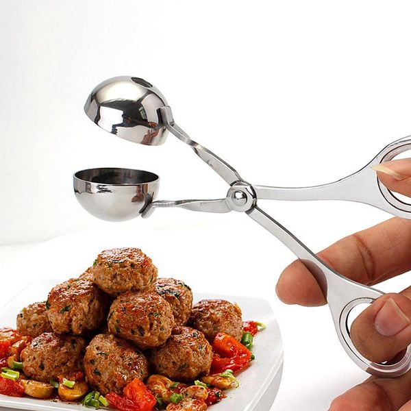 

304 stainless steel kitchen ball maker meatball production mold convenient fried meatballs making spoon kitchen meat tools