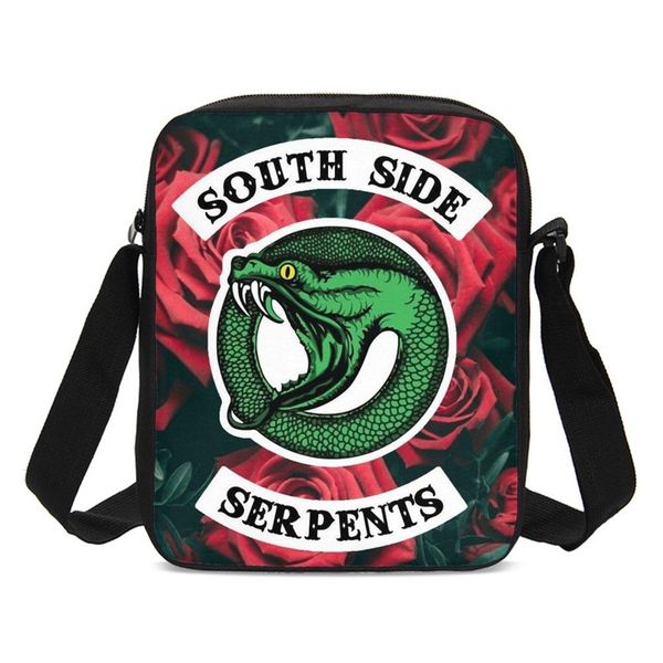 

women messenger bag riverdale south side serpents jughead crossbody bag for boys girls bolsos mujer feminina sac main femme