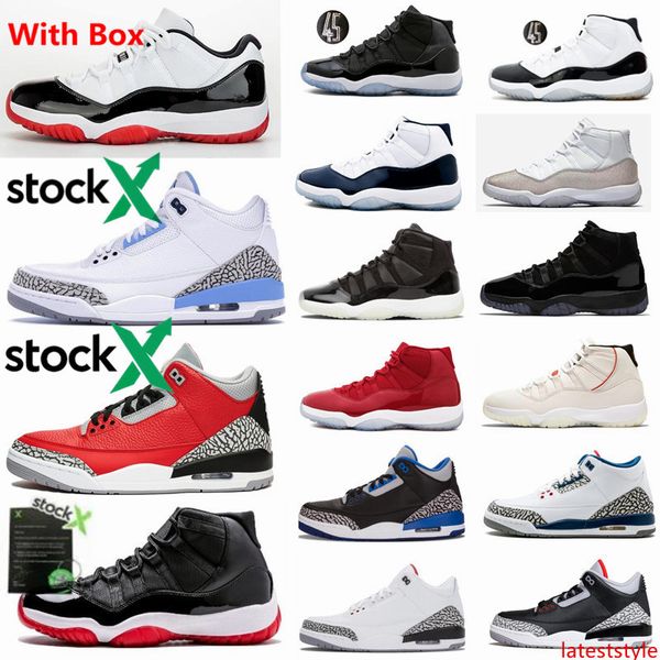 

11 low white bred concords space jam mens shoes 3s red cement unc womens basketball sneakers 11s gym red with stock x
