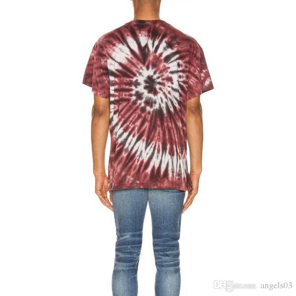 

20ss tie-dye letter logo printing short sleeve tee high street fashion punk shorts mens and women couple designer t-shirts hfxhtx088, White;black