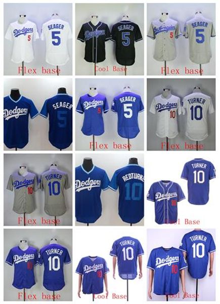 

Whole ale dodger 5 eager 10 turner 10 redturz2 flex cool white blue gray black ba eball jer ey titched ba e