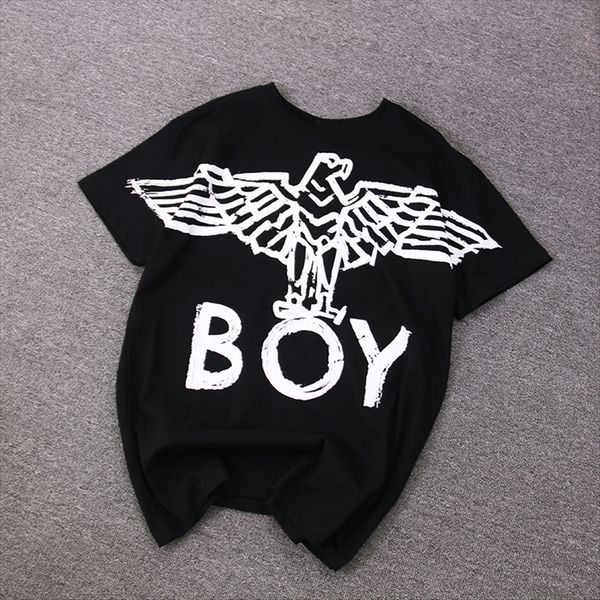 

20 summer boy letter eagle t-shirt men's t-shirt and women's cotton short sleeve couple's top, White
