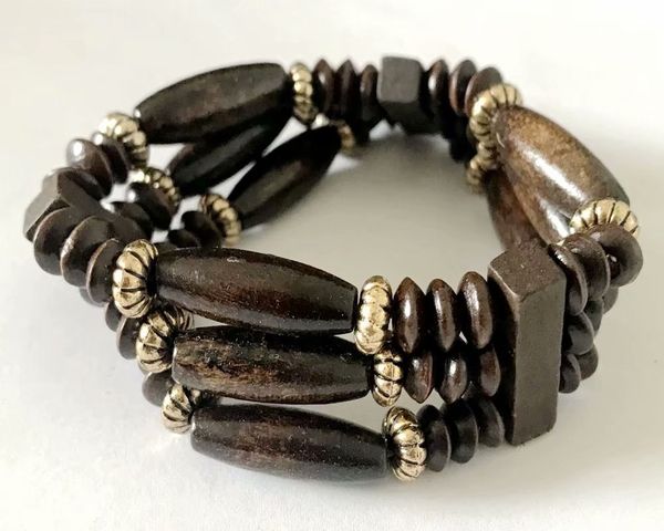 

vintage woven rope leather bracelet yak bone carved fashion bracelet, Black