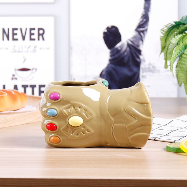 

thanos 3d ceramic mug destroy infinity gloves coffee mug 650ml 22oz large capacity gloves coffee cup vt0322