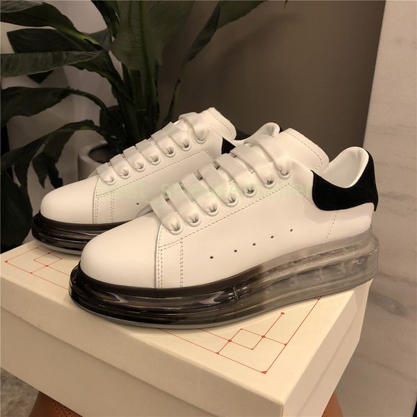 

discount casual shoes clear sole mens womens platform sneaker hommes leather trainer crystal bottom chaussures triple espadrilles, Black