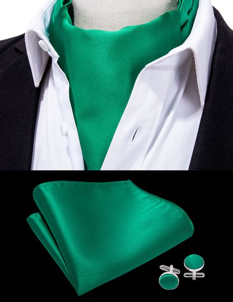 

привет-tie мужская винтаж 100% шелковый ascot галстук карман запонки квадратный набор роскошный freen твердый галстук для мужчин подарок пар, Black;blue