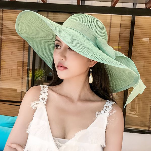 Fashion-Big Side Beach Соломенная шляпка тенденция женщин купола дизайнер Hat Летний Открытый Модельер соломенной шляпе Горячие