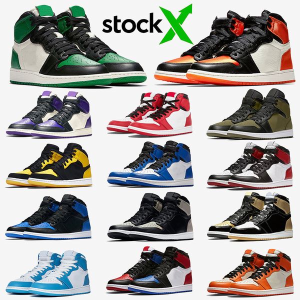 

selling 1 1s women men basketball shoes pine green shattered backboard chicago shadow gold 3 olive canvas men trainers sneakers 7-12, White;red