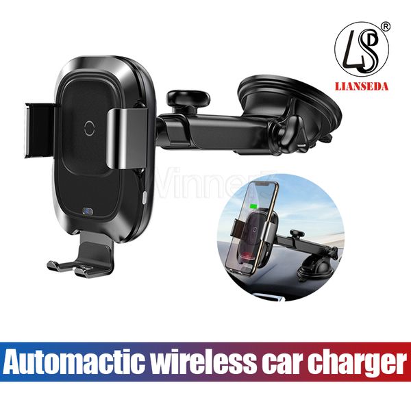 

for iphone x fast wireless charger car mount vehicle quick qi wireless charging dock for samsung with package