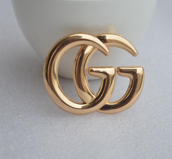 

Luxury Designer Exquisite Double Letter G Brooch For Women Statement Brand Fashion Brooches Pins Accessories Jewelry Gift