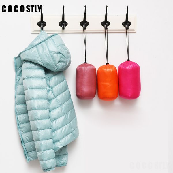 

ultra thin down jacket women 2018 hooded winter coat long sleeve warm slim jacket lady jaqueta feminina plus size 6xl, Tan;black