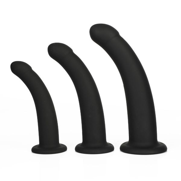 Plug anale del pene del dildo reale del silicone liscio, massaggiatore della prostata Butt Plug anale della vagina giocattolo del sesso erotico masturbazione per la donna per gli uomini Y191028