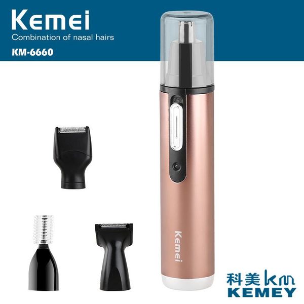 

kemei km-6660 electric nose hair trimmer multifunctional 4 in 1 nose hair trimmer ing