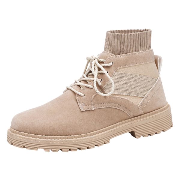 

men's walking footwear high-breathable absorption lace socks tooling platform shoes versatile ultra-light shoes #zc, Black