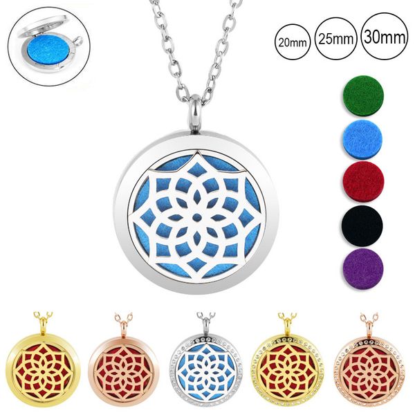 

with chain as gife wholesale 20mm 25mm 30mm 316lstainles steel silver color essential oil diffuser perfume locket necklace
