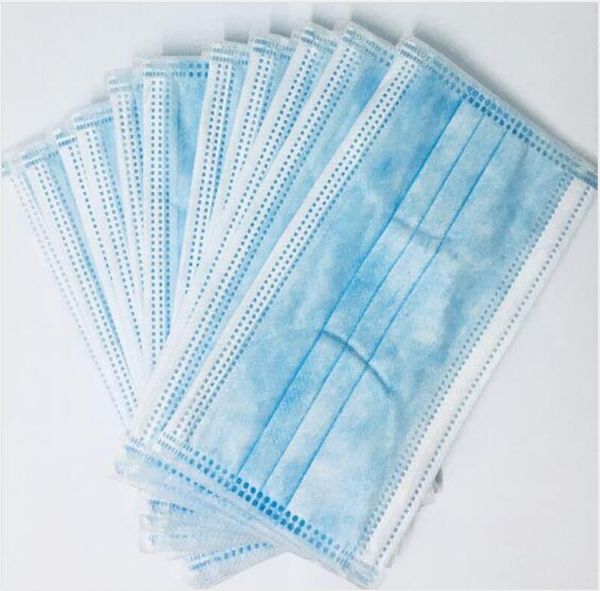 

dhl shipping disposable mask non woven face masks 3 layer anti-dust waterproof mask ply respirator soft breathable mouth safety masks 50