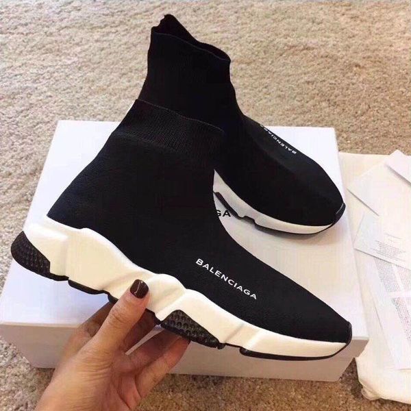 

sock shoes fashion mens running shoes men's women's fashion sneakers fashion flat sock boots casual shoes size35-45, Black
