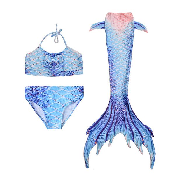 

mermaid tail swimming 3pcs/set children mermaid tail kids swimsuit summer party cosplay costume for girls