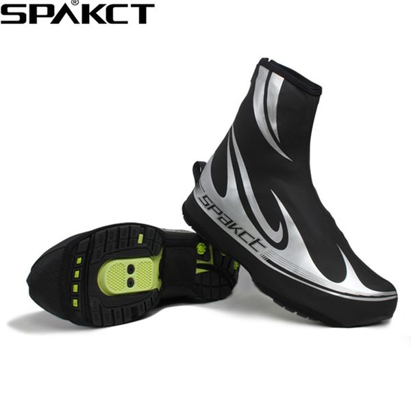 Spakct PRO Copriscarpe da ciclismo Impermeabile antivento MTB Mountain Bike Pile sottile Copriscarpe caldi Scarpe protettive Riflettenti