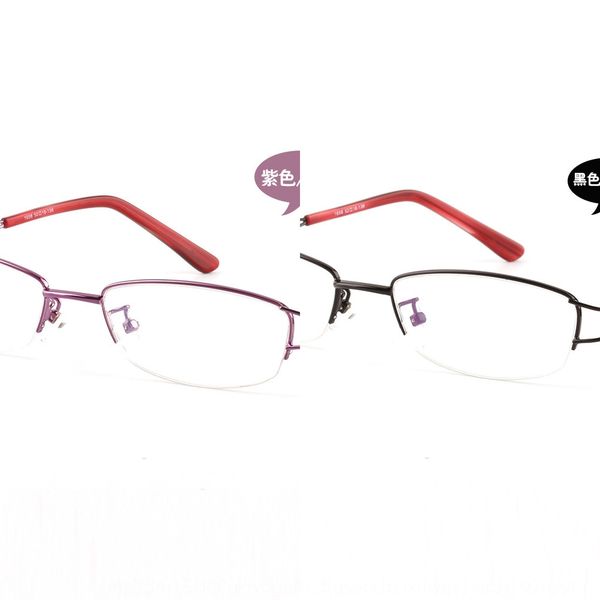 

myopia women's metal elegant half- myopia glasses frame optical frame glasses, Silver
