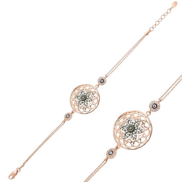 

merve серебро жизнь цветок леди браслет, Golden;silver