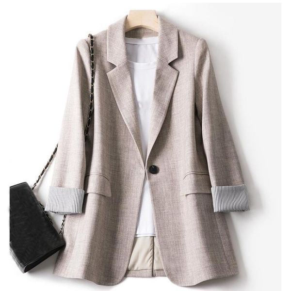 

fashion 2020 business spring autumn small suit notched solid slim long-sleeve ladies coat, White;black