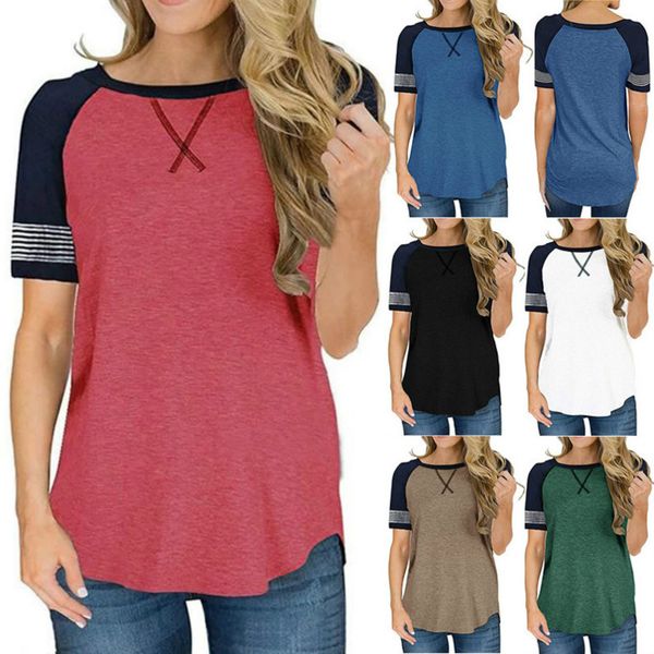 

womens designer t shirts fashion summer casual twisted t-shirt short sleeve strapless women luxury casual short sleeve tees tshirts, White