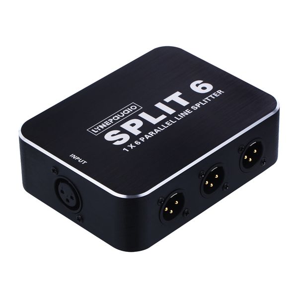 

stereo audio signal xlr balanced 6in 1out switcher converter splitter preamp